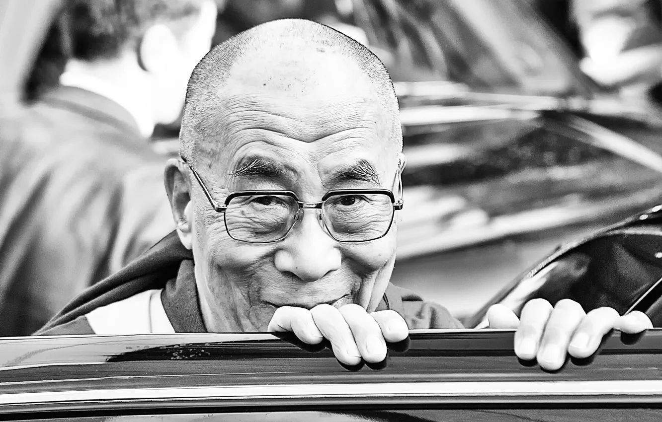 Photo wallpaper face, smile, The Dalai Lama, The Dalai Lama
