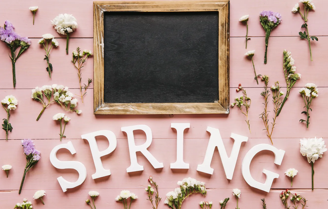 Photo wallpaper flowers, background, pink, spring, pink, flowers, spring, purple