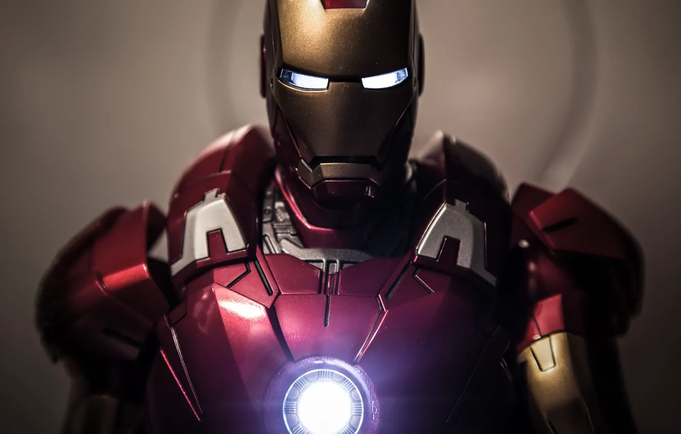 Photo wallpaper fiction, blur, costume, helmet, Iron man, Iron Man, Tony Stark