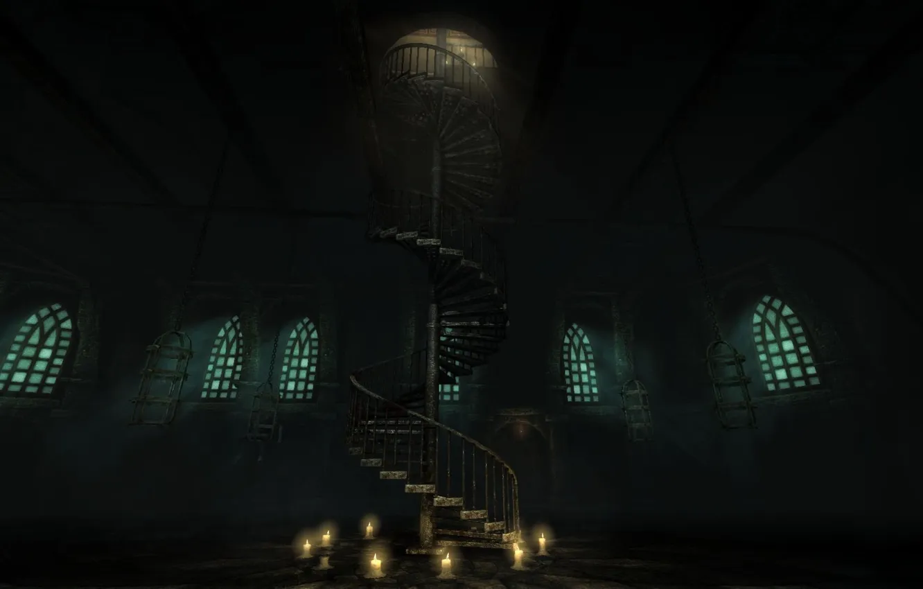 Photo wallpaper cell, ladder, Amnesia, Amnesia