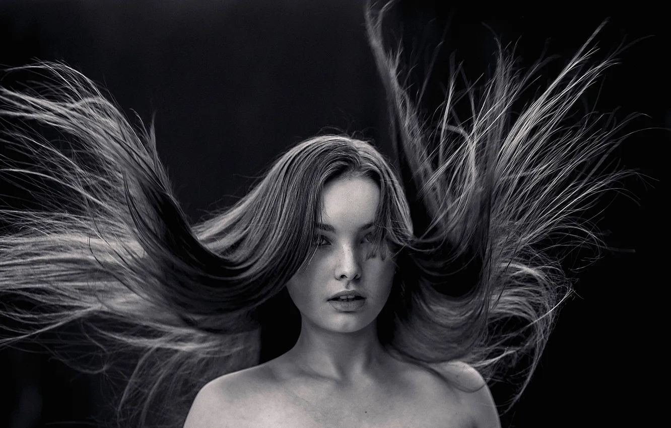 Photo wallpaper hair, portrait