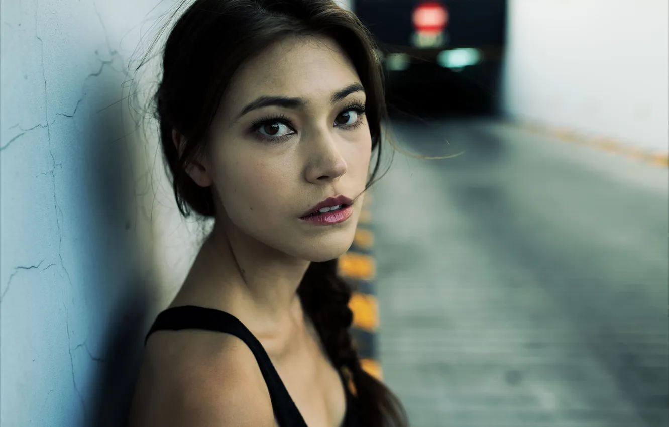 Photo wallpaper look, portrait, bokeh, Stephanie