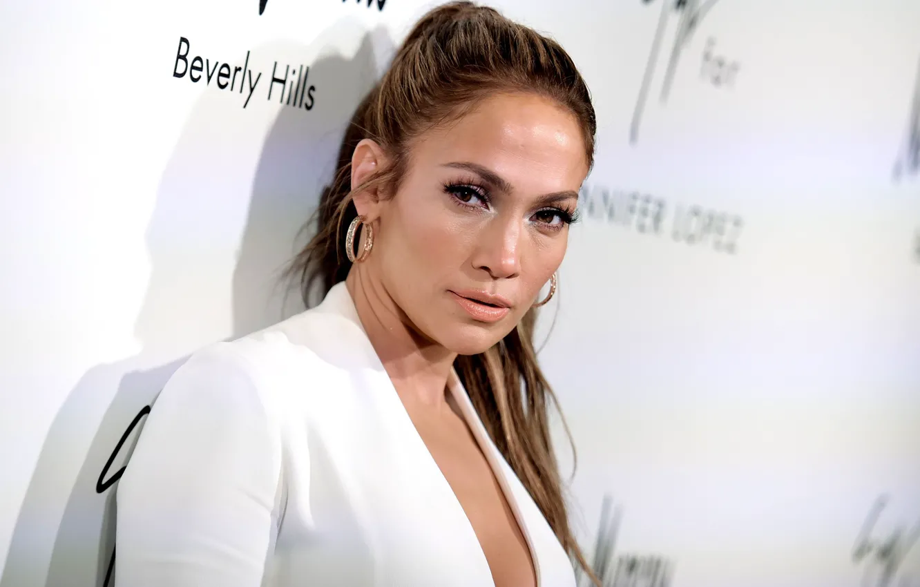 Photo wallpaper look, pose, makeup, actress, shadows, singer, Jennifer Lopez, hair