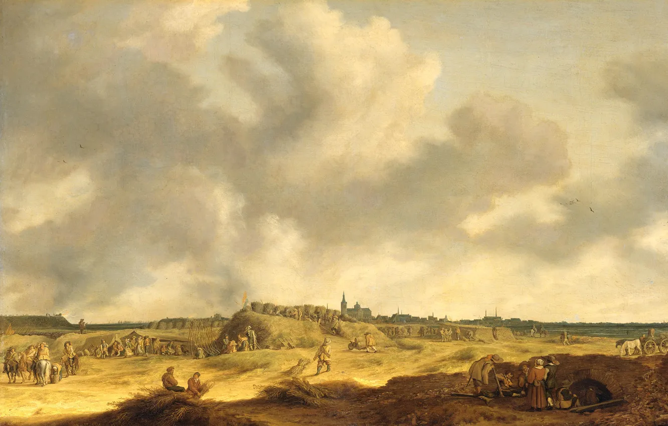 Photo wallpaper oil, picture, canvas, Frederick-Henry Of Orange Was Besieging ' S-Hertogenbosch, Pieter de Neyn