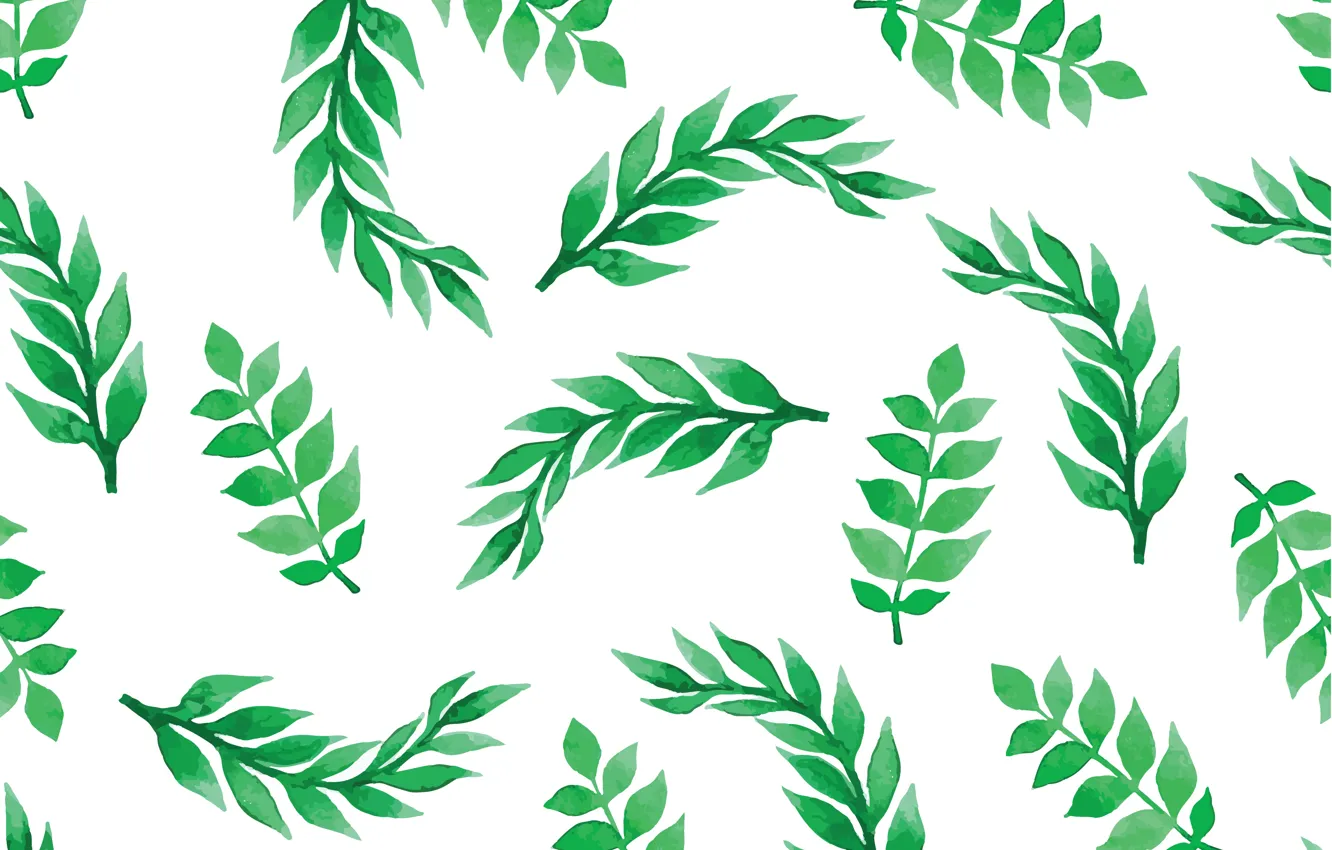 Photo wallpaper background, texture, with, background, leaves, watercolor, floral