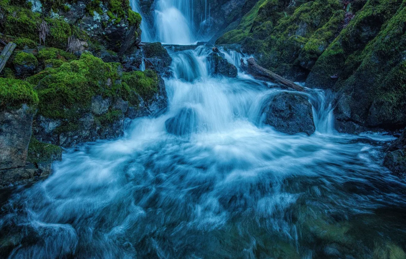 Photo wallpaper water, waterfall, stream