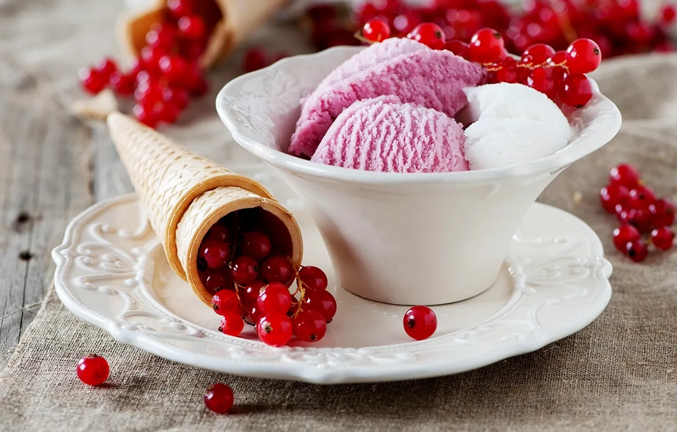 Photo wallpaper food, ice cream, sweets, fruit, dessert, food, sweet, fruits
