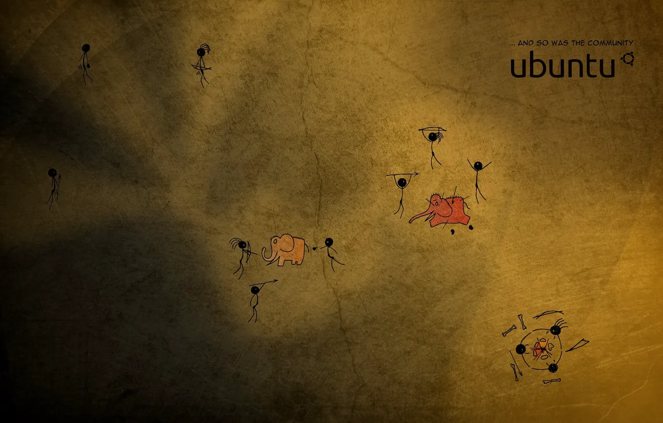 Photo wallpaper ubuntu, Ubuntu, community, community, cave paintings