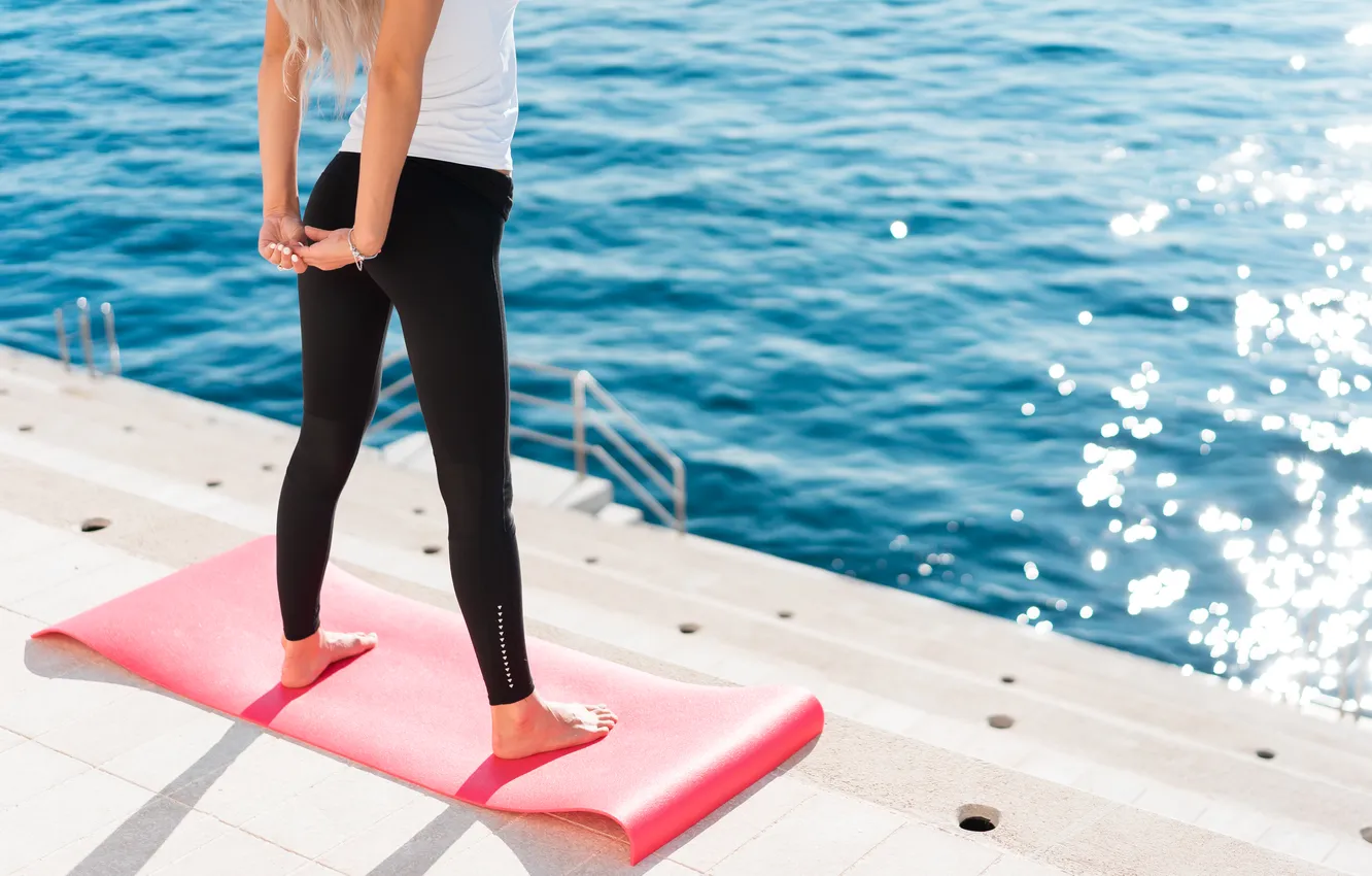 Photo wallpaper pose, female, yoga