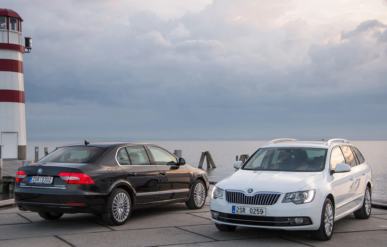 Photo wallpaper auto, the sky, cars, Skoda, Skoda, Superb