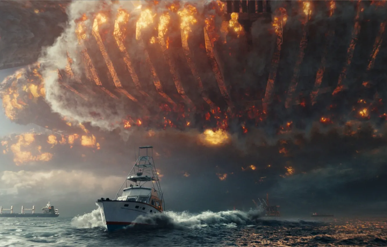 Photo wallpaper Sea, Ship, Independence Day: Resurgence, Move, Independence day: the Revival