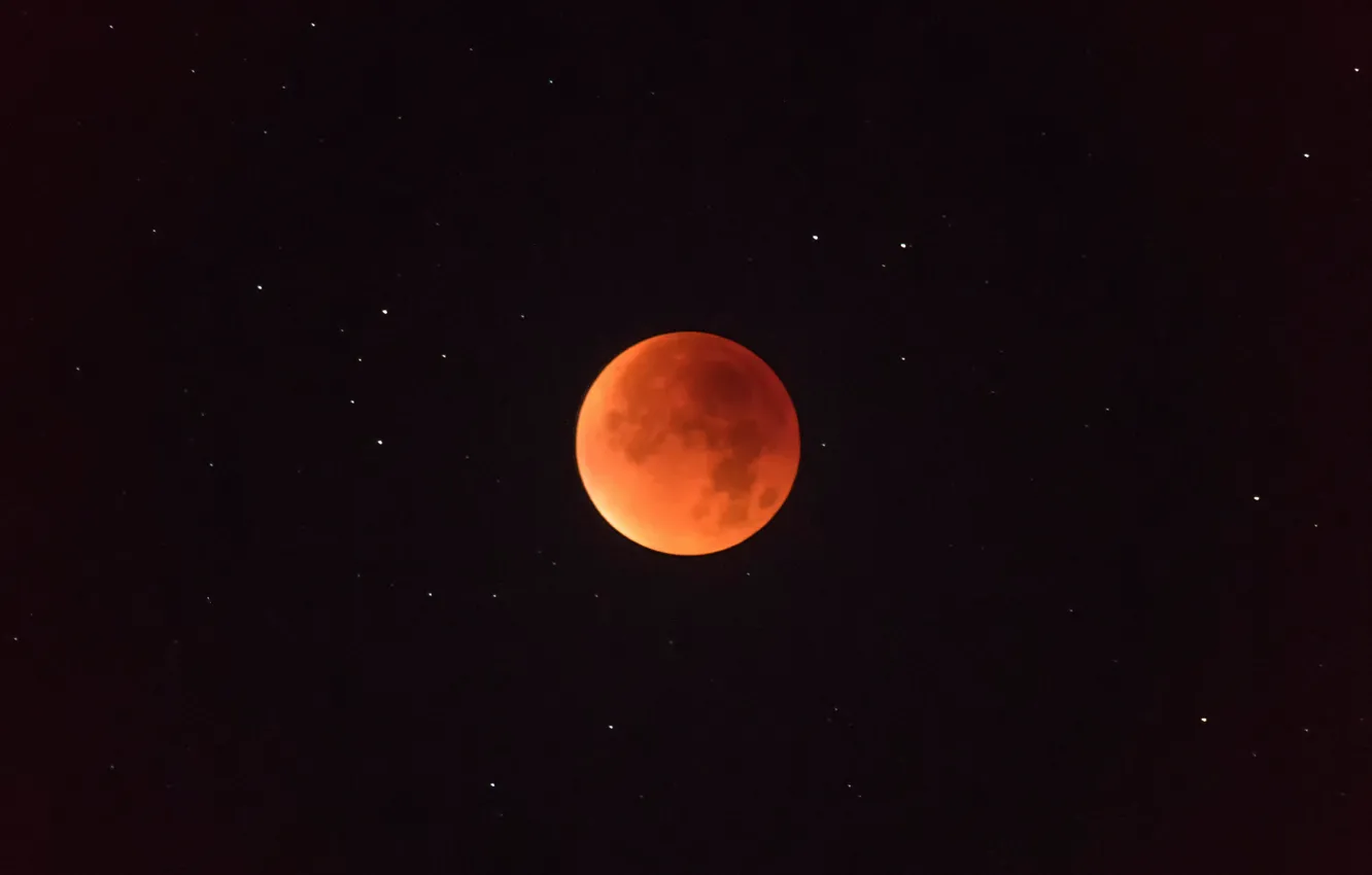 Photo wallpaper stars, night, the full moon, 2015, blood Moon