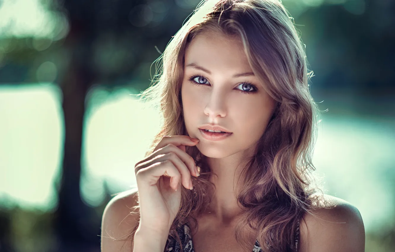 Photo wallpaper light, girl, photo, photographer, blue eyes, beautiful, model, beauty