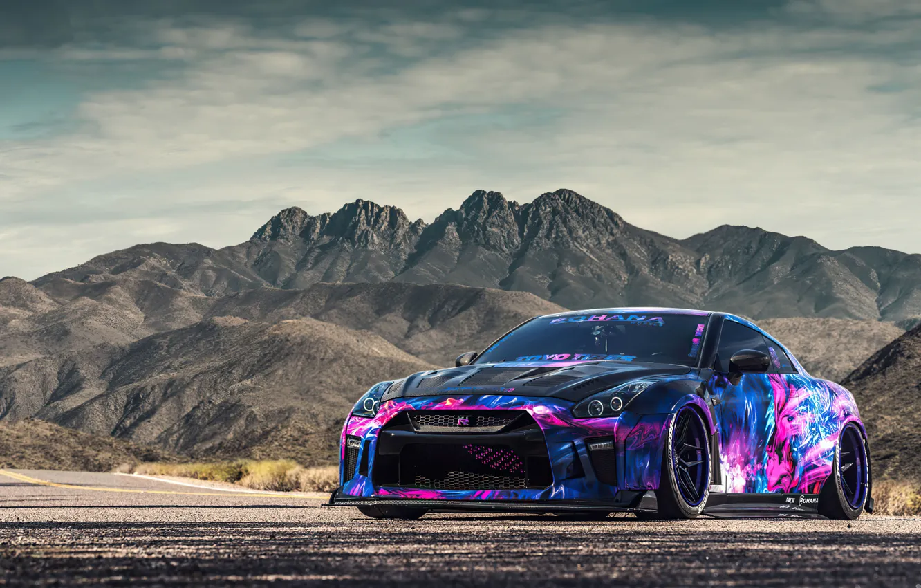 Photo wallpaper GTR, Nissan, Front, R35, Sportcar, Nissan GTR, GTR R35