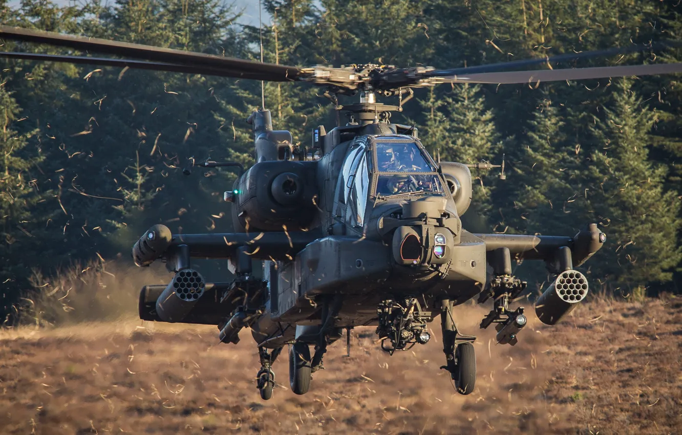 Photo wallpaper Apache, AH-64 Apache, Royal Netherlands Air Force, Attack helicopter, Netherlands air force, Boeing AH-64D Apache