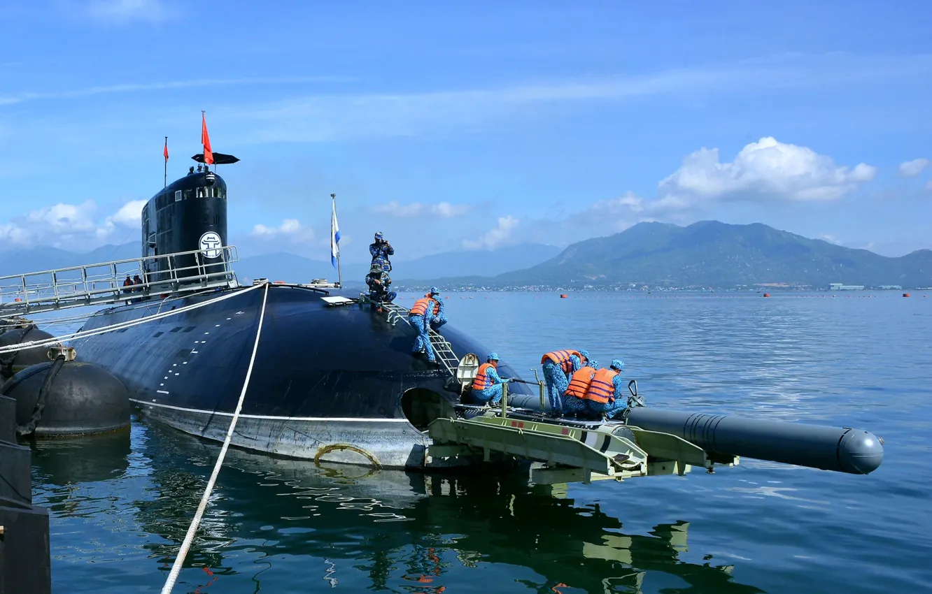 Photo wallpaper submarine, Vietnam, ammo, loading