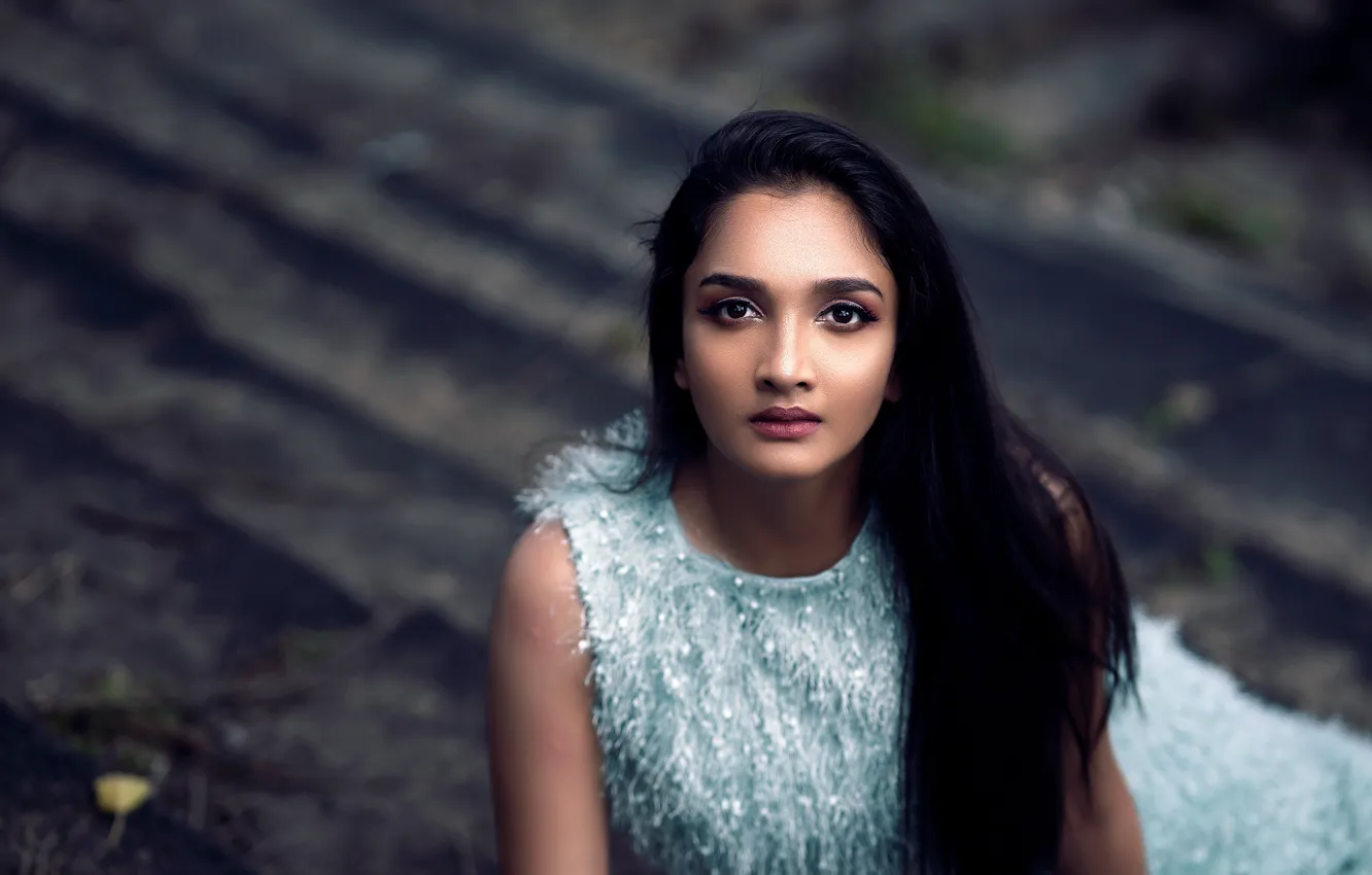 Photo wallpaper girl, eyes, smile, beautiful, model, lips, face, hair