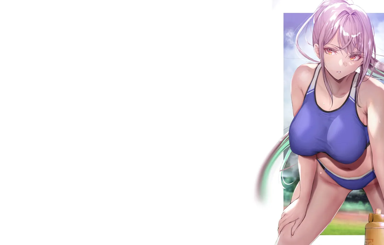 Photo wallpaper girl, hot, sexy, boobs, anime, chocolate, breasts, babe