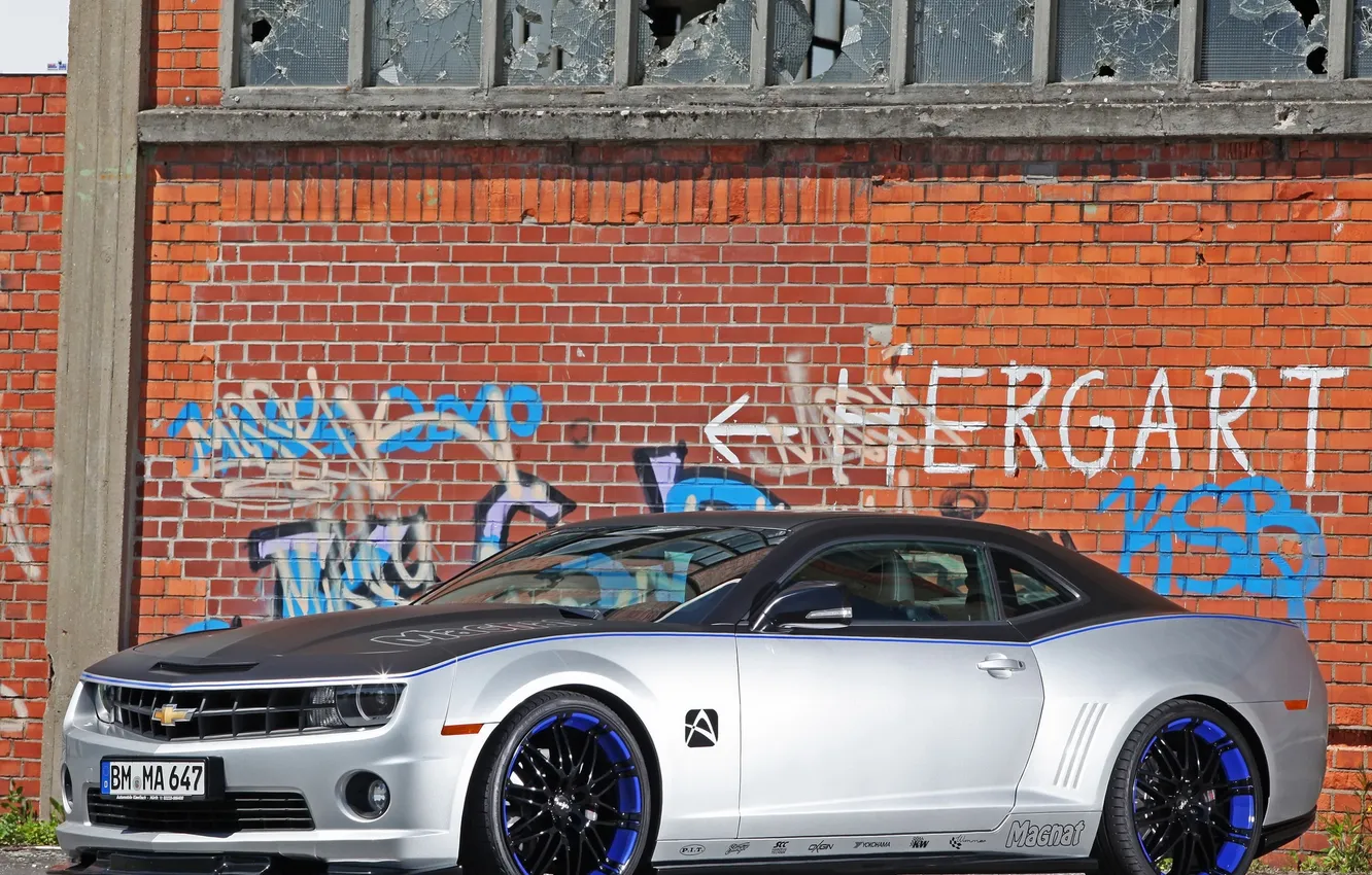 Photo wallpaper car, Chevrolet, Camaro, 2012, show, Audiovox, Magnat