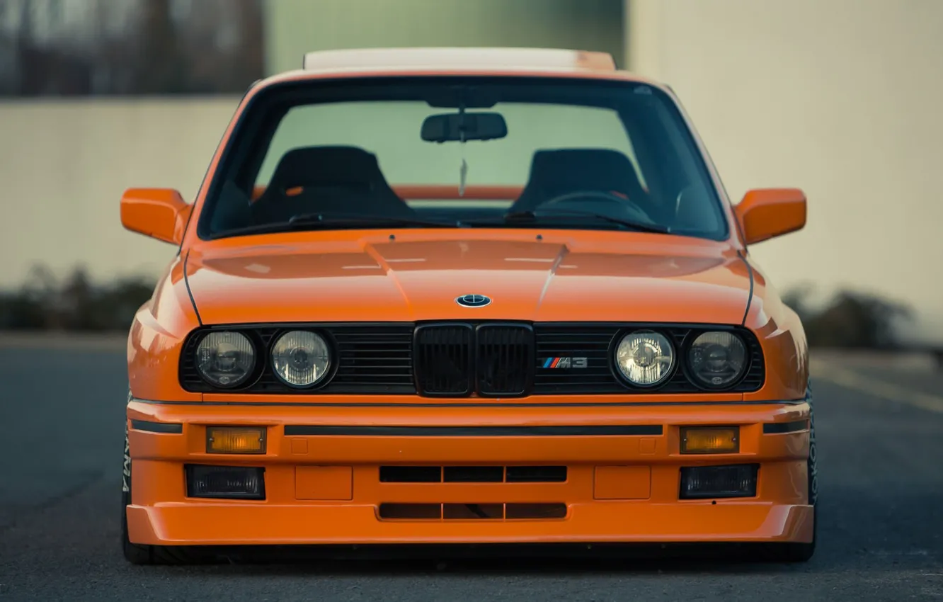 Photo wallpaper Orange, Bmw, E36, M3