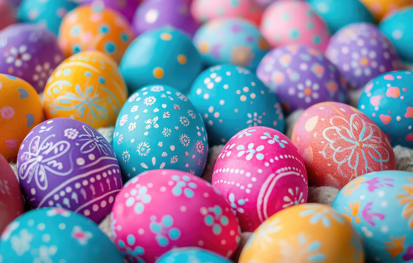 Photo wallpaper background, eggs, colorful, Easter, texture, background, spring, Easter