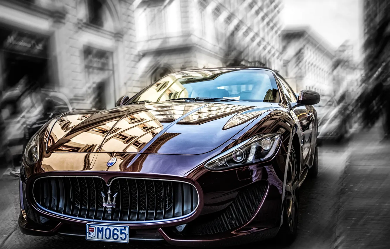 Photo wallpaper the city, Maserati, blur