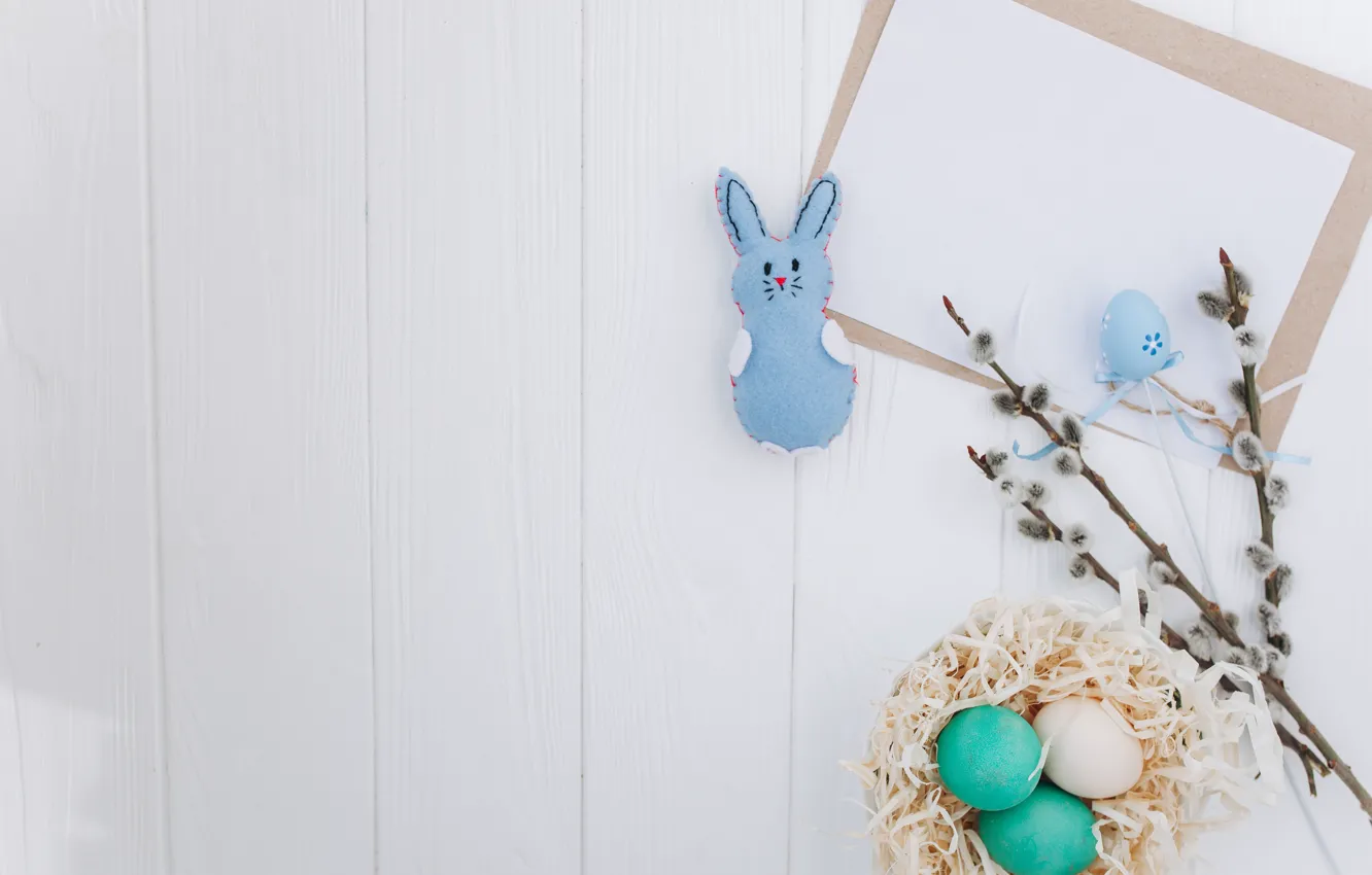 Photo wallpaper paper, eggs, rabbit, Easter, Holiday, Verba, Socket