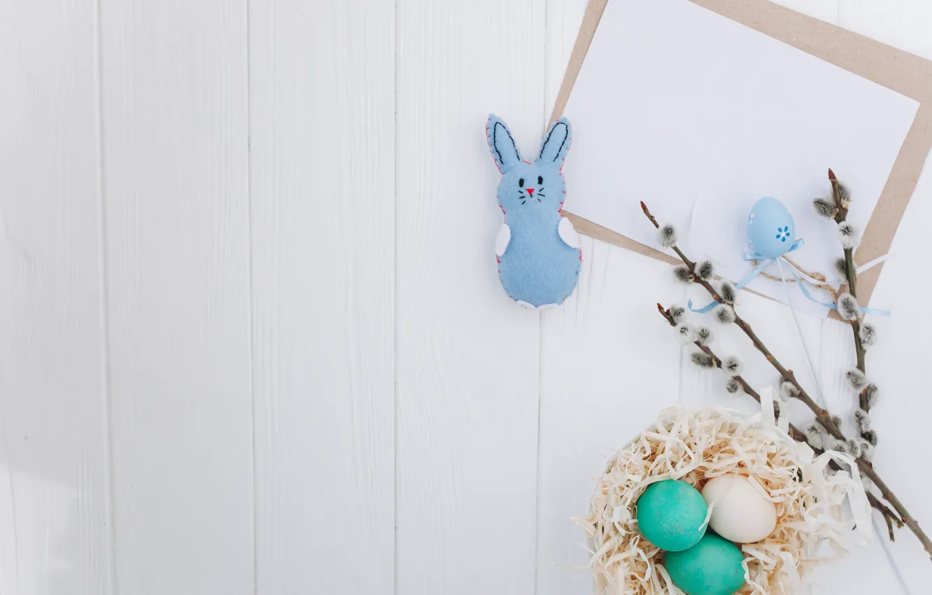 Photo wallpaper paper, holiday, eggs, rabbit, Easter, socket, Verba