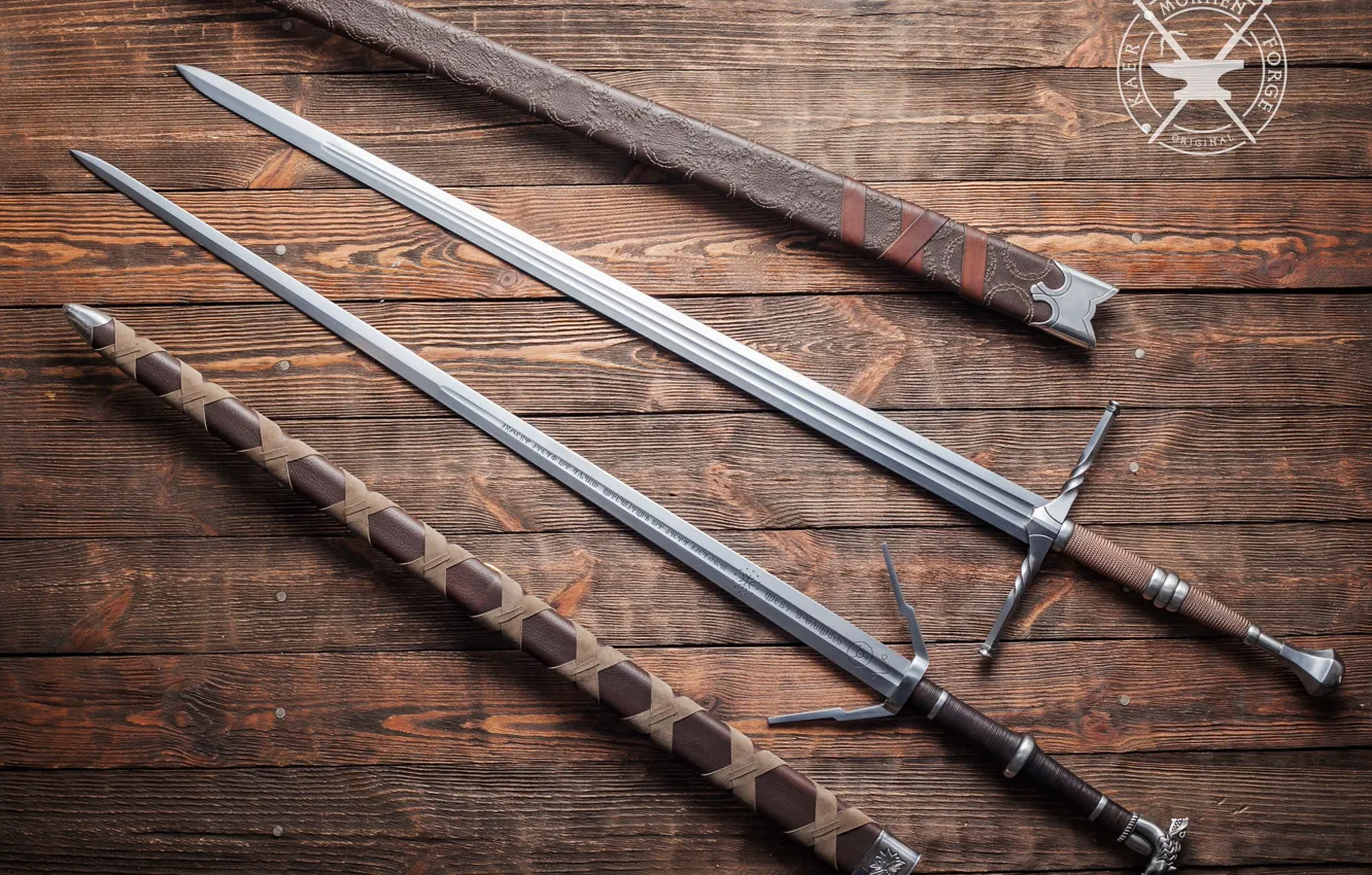 Photo wallpaper Swords, Sheath, The Witcher 3 Wild Hunt, Swords