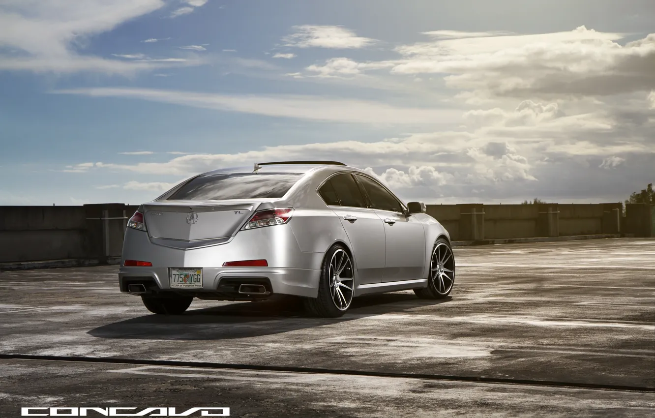 Photo wallpaper the sky, clouds, Wheels, feed, Acura TL, Concave, CW-S5, Concave