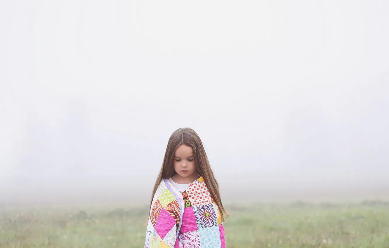 Photo wallpaper fog, background, girl