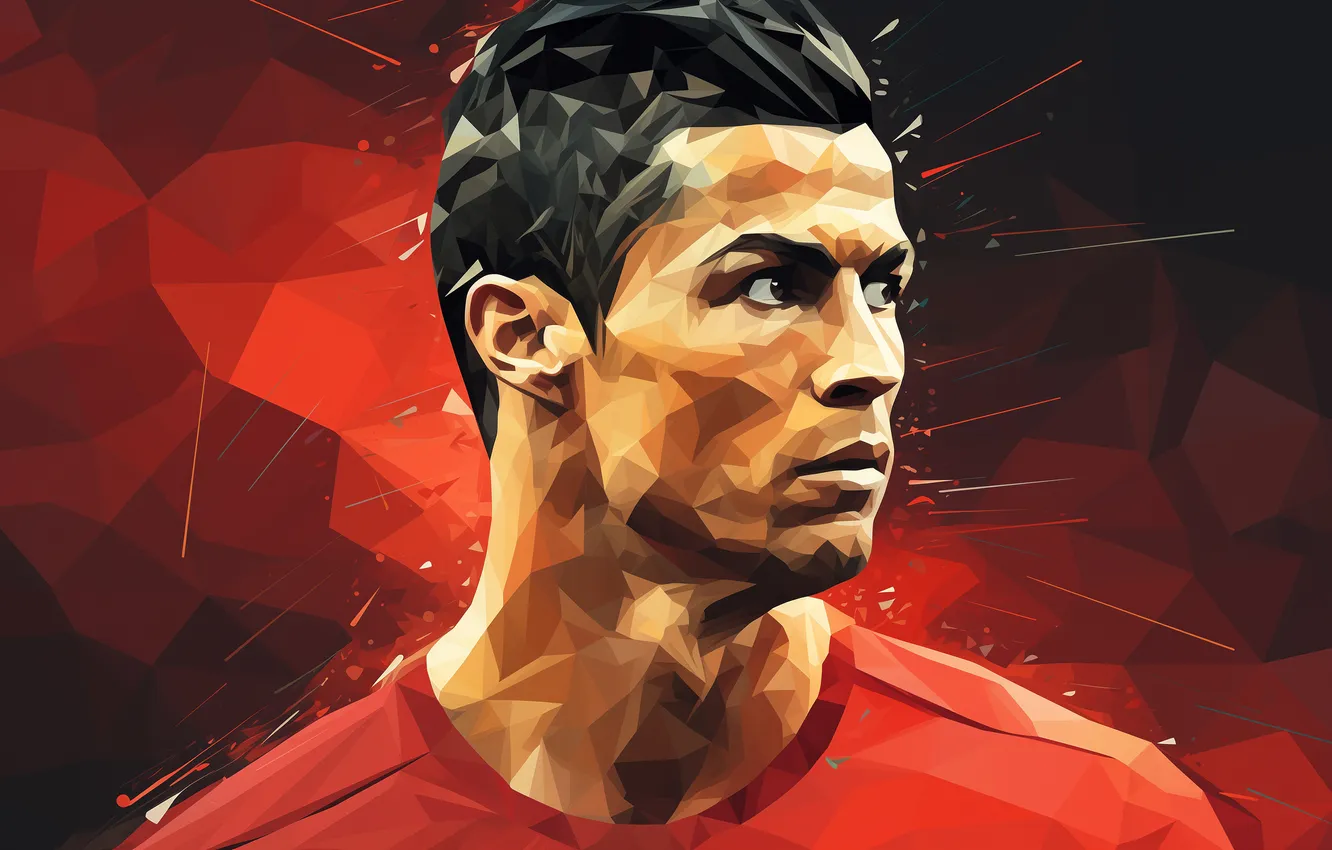 Photo wallpaper Cristiano Ronaldo, player, Barcelona, Barcelona, Christiano Ronaldo, Paint Art