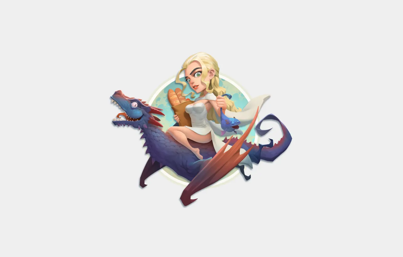 Photo wallpaper food, art, dragon, Game of Thrones, Daenerys Targaryen, Minimalism, meal