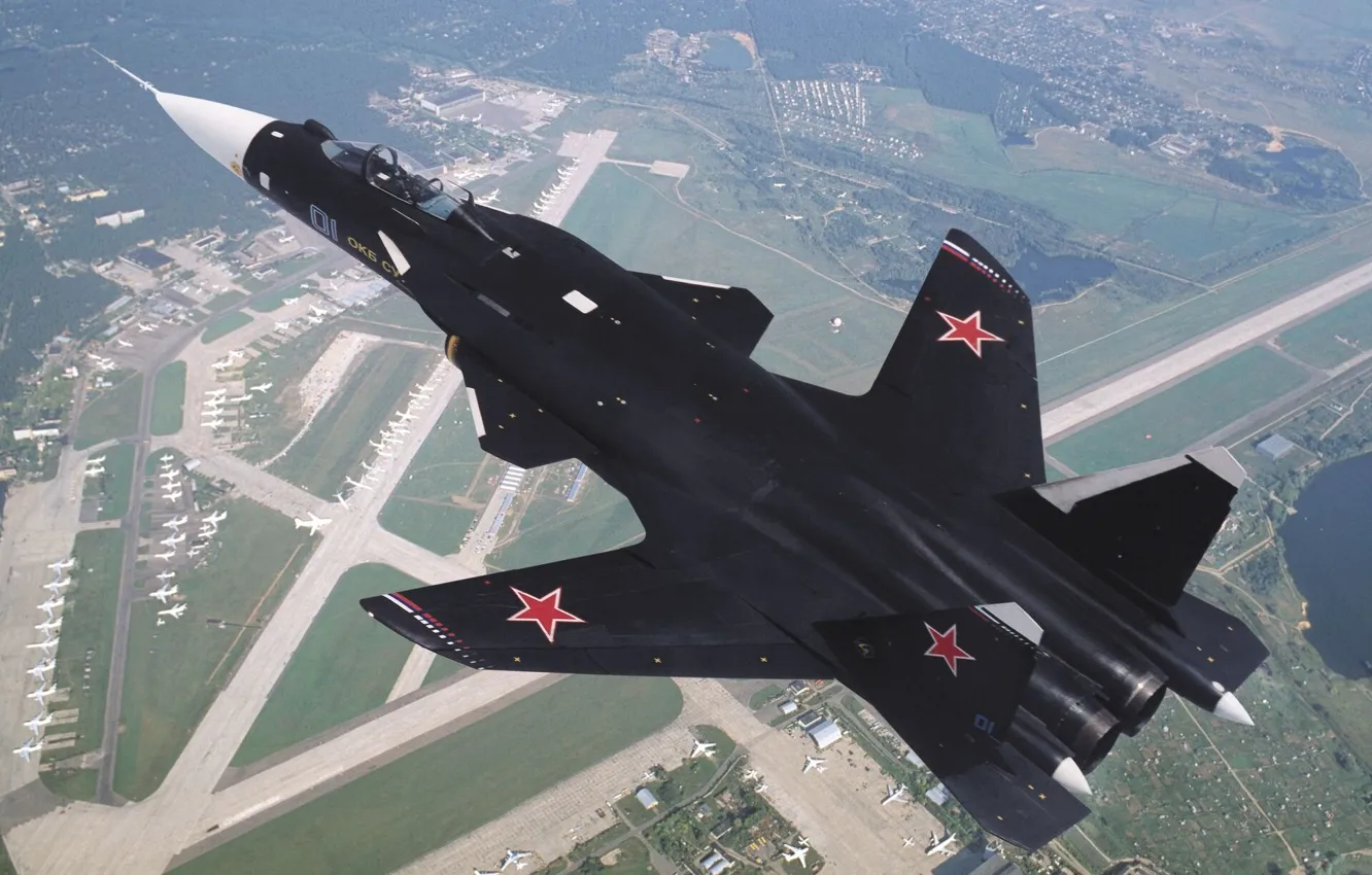 Photo wallpaper fighter, Su-47, Eagle