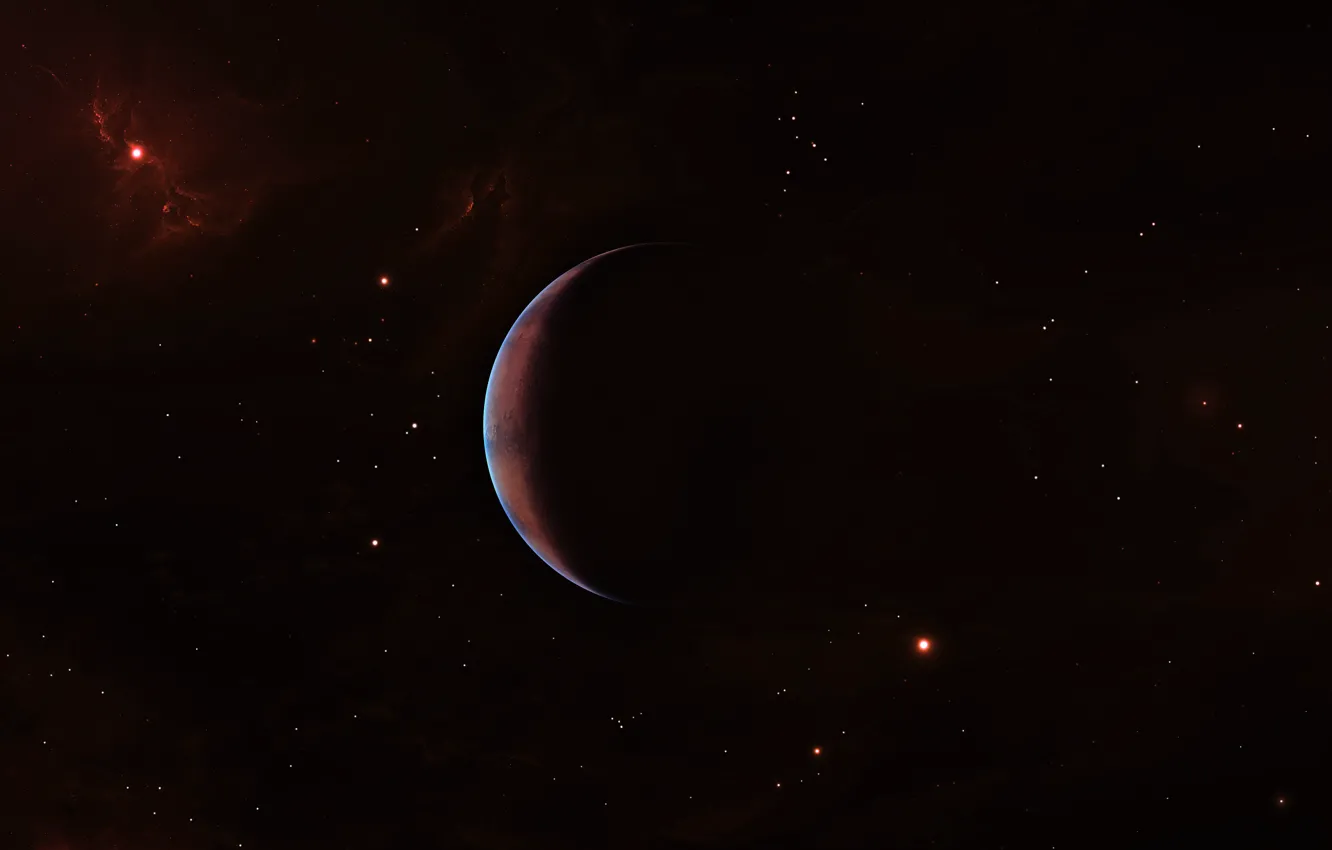 Photo wallpaper space, stars, planet, art, space, art, stars, planet