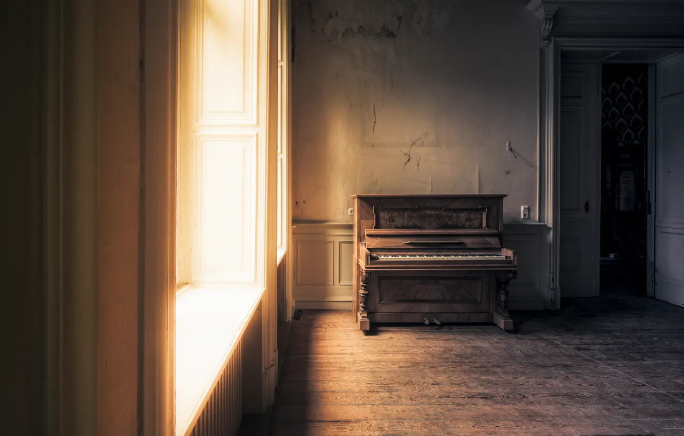 Photo wallpaper music, room, piano