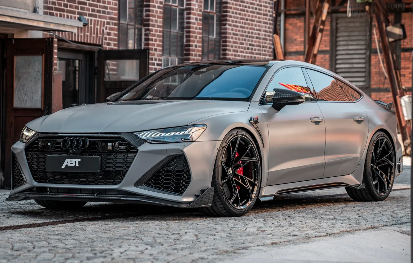 Photo wallpaper Audi, Audi, side view, front view, ABBOT, RS 7, 2023, Legacy Edition