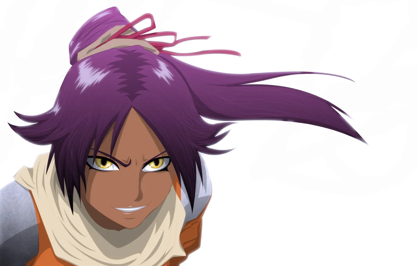 Photo wallpaper look, smile, Bleach, art, shihouin yoruichi, Palmereap