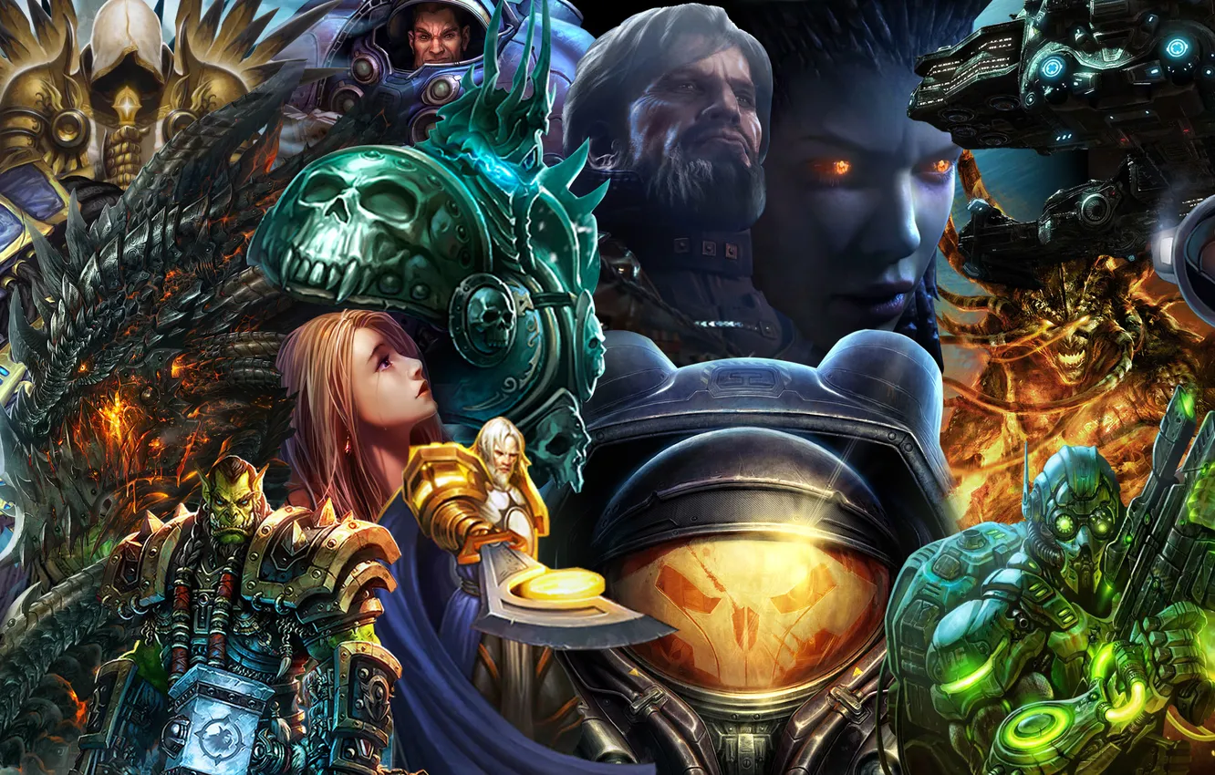 Photo wallpaper World of Warcraft, Starcraft, characters, Diablo, Blizzard games