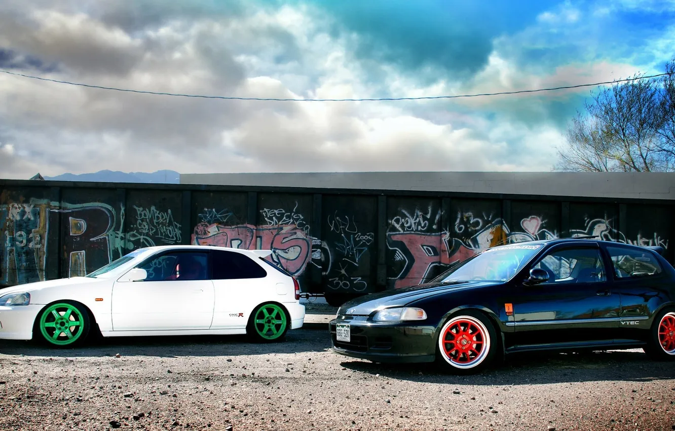 Photo wallpaper Honda, tuning, Civic, JDM, eg6