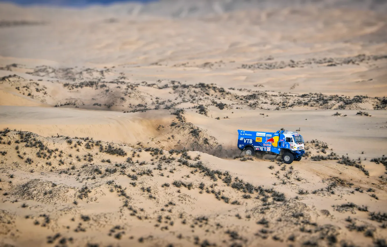 Photo wallpaper Sand, Sport, Machine, Truck, Race, Master, Russia, 500