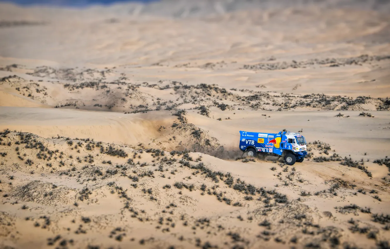 Photo wallpaper sand, machine, race, sport, dunes, Truck, Master, Russia