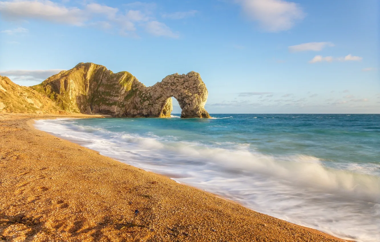 Photo wallpaper sand, sea, wave, beach, landscape, nature, coast, beauty