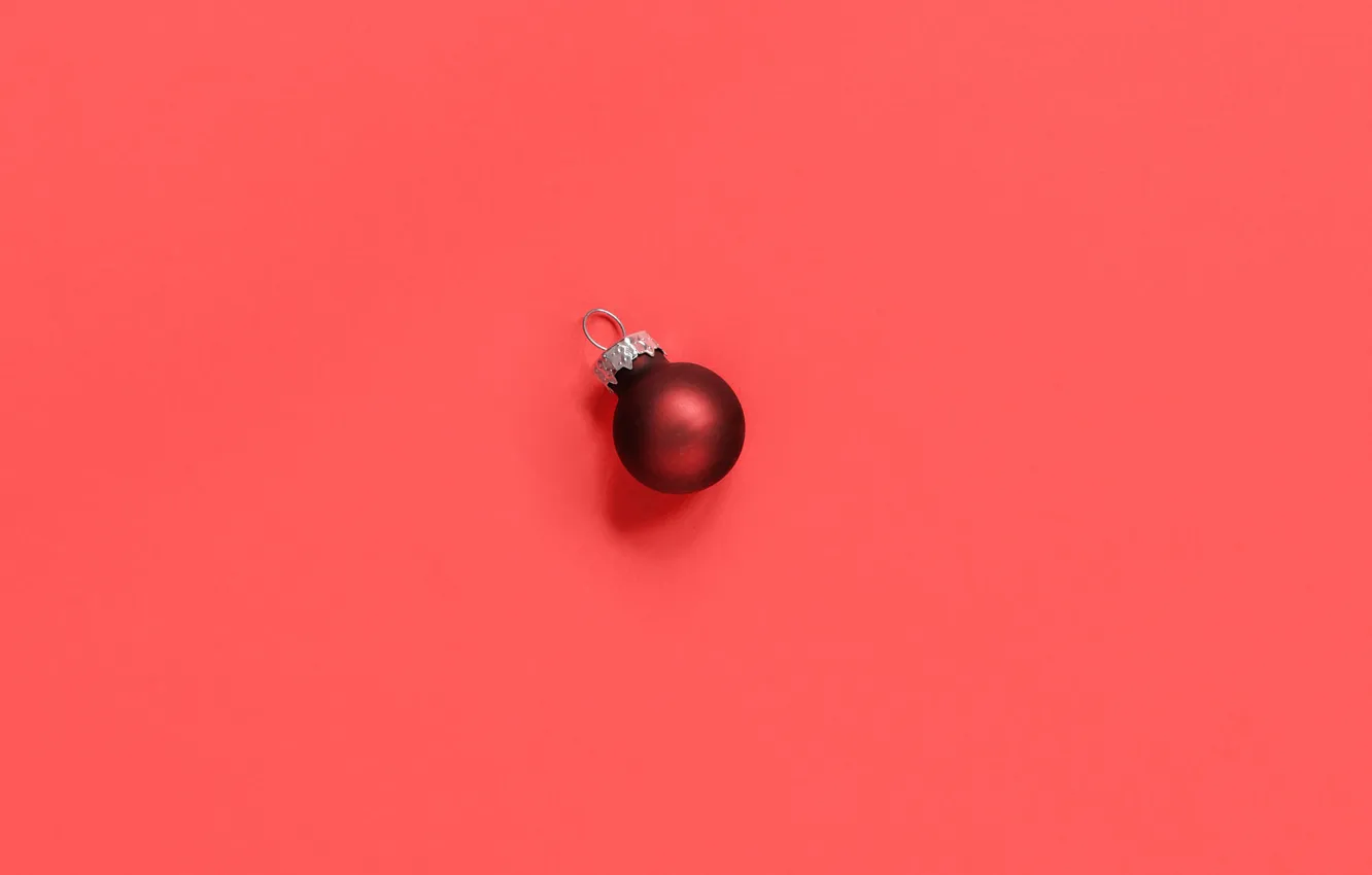 Photo wallpaper winter, balls, orange, red, background, holiday, balls, new year