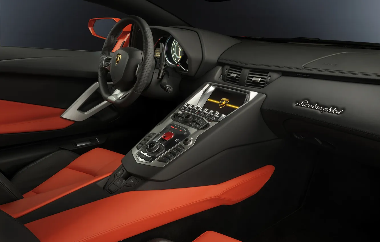 Photo wallpaper interior, Lamborghini, Aventador