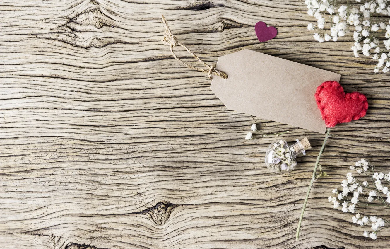 Photo wallpaper love, flowers, heart, red, love, vintage, heart, wood