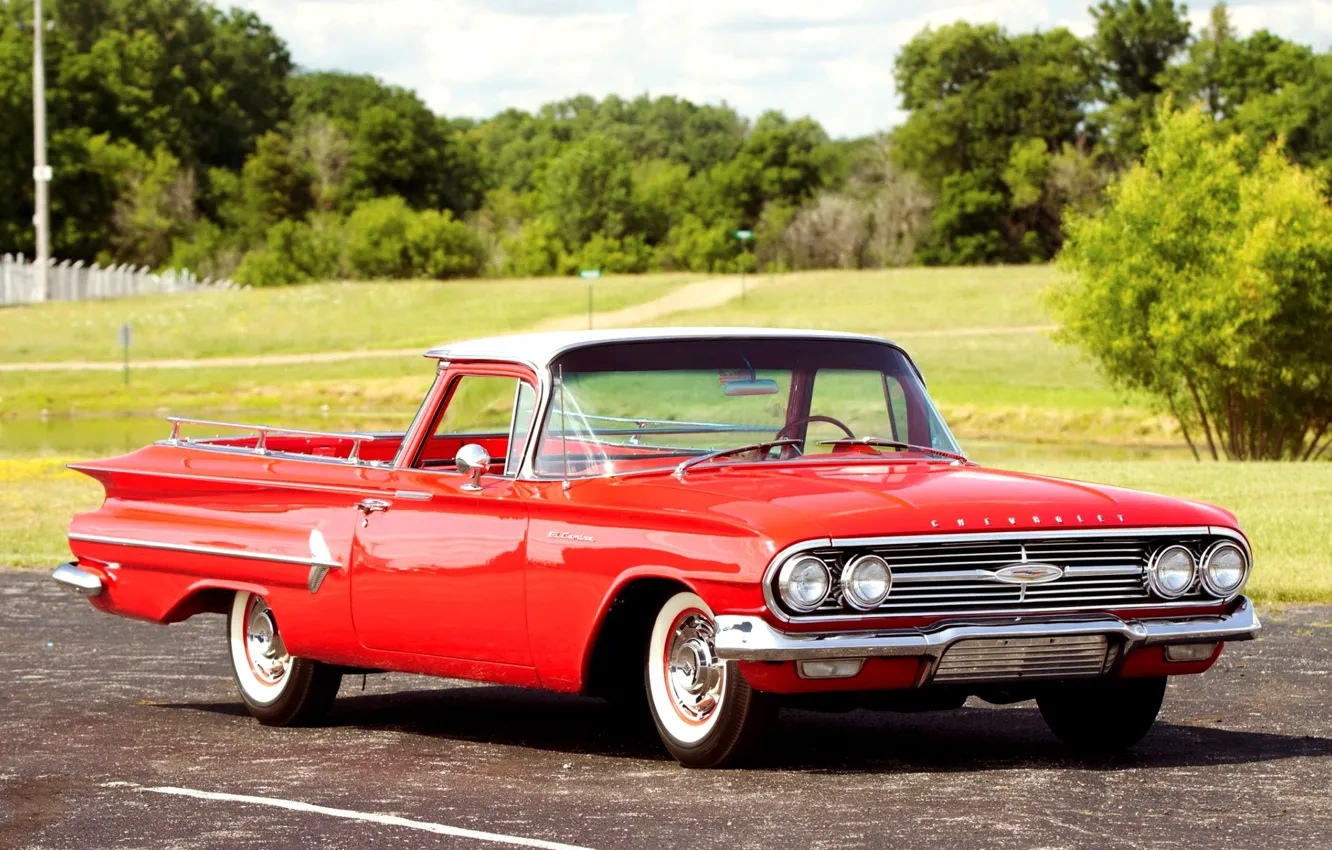 Photo wallpaper Chevrolet, Red, The Way, Classic car