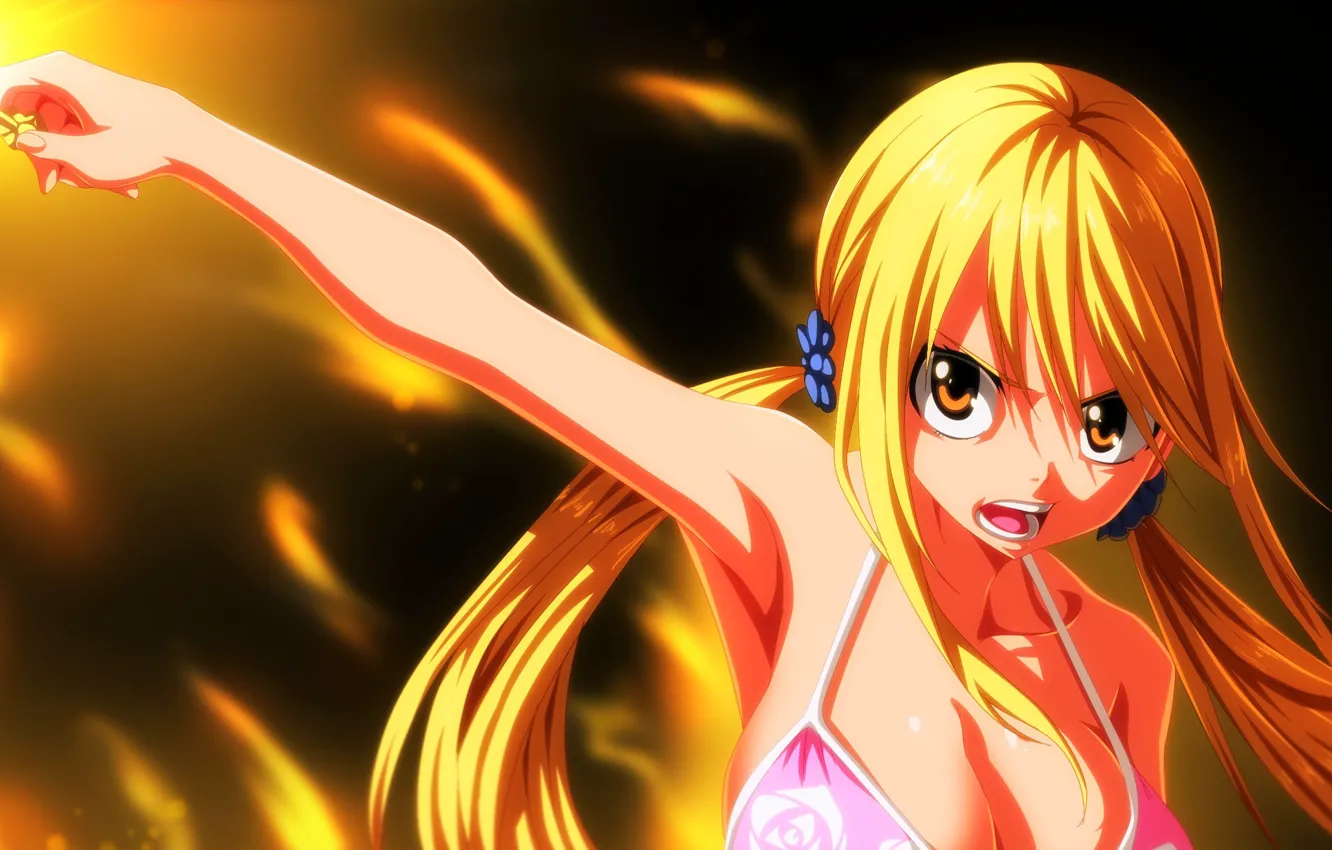 Photo wallpaper game, anime, Lucy, blonde, asian, manga, japanese, Fairy Tail