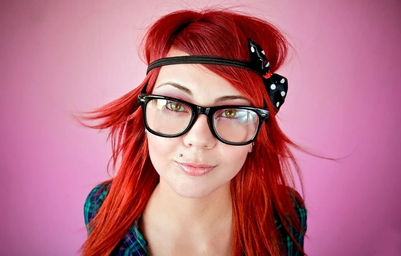 Photo wallpaper glasses, piercing, Kareem, Red head