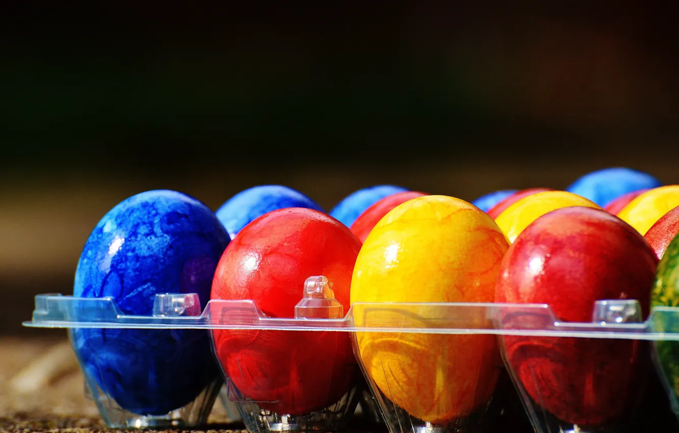 Photo wallpaper colorful, Easter, rainbow, Easter, eggs, decoration, Happy, the painted eggs